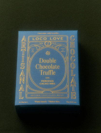 Loco Love Chocolate Twin Pack 2 x 35g Bars, Double Chocolate Truffle
