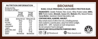 Fibre Boost Cold Pressed Protein Bar Single or Box of 12, Brownie Flavour