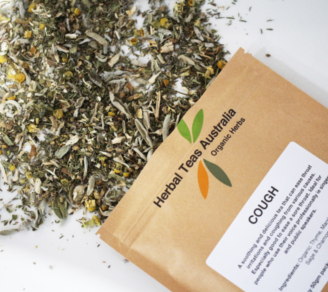 Herbal Teas Australia Cough 50g, Eases Throat Irritation