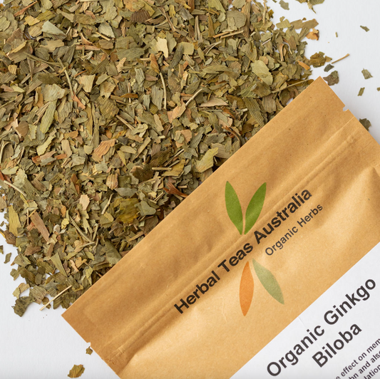 Herbal Teas Australia Organic Gingko Biloba 50g, Reduces Inflammation & Improves Cognitive Health