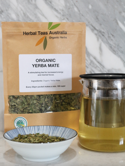 Herbal Teas Australia Organic Yerba Mate 50g, Increases Energy & Mental Focus