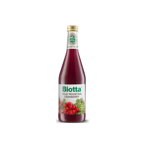 Biotta Certified Organic Mountain Cranberry Plus Juice 500mL, Hand-Picked Berries