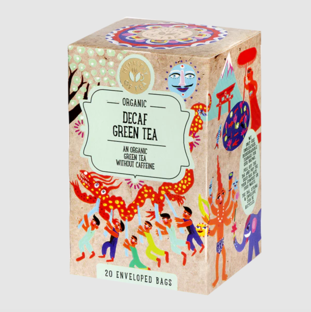 Ministry Of Tea Organic Decaf Green Tea 20 Teabags, Caffeine Free