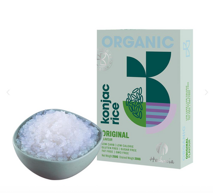 Hethstia Organic Konjac Rice, Shirataki Rice 250g, Low Carb & Low Calorie