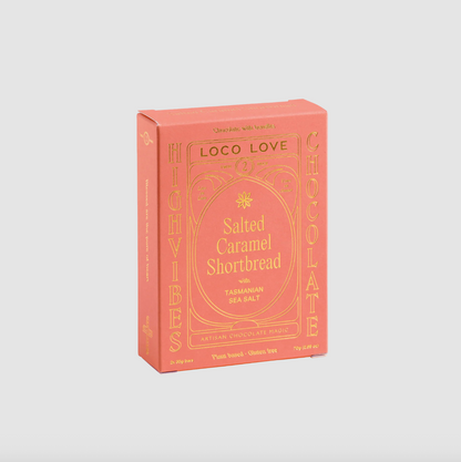 Loco Love Chocolate Twin Pack 2 x 35g Bars, Salted Caramel Shortbread With Sea Salt