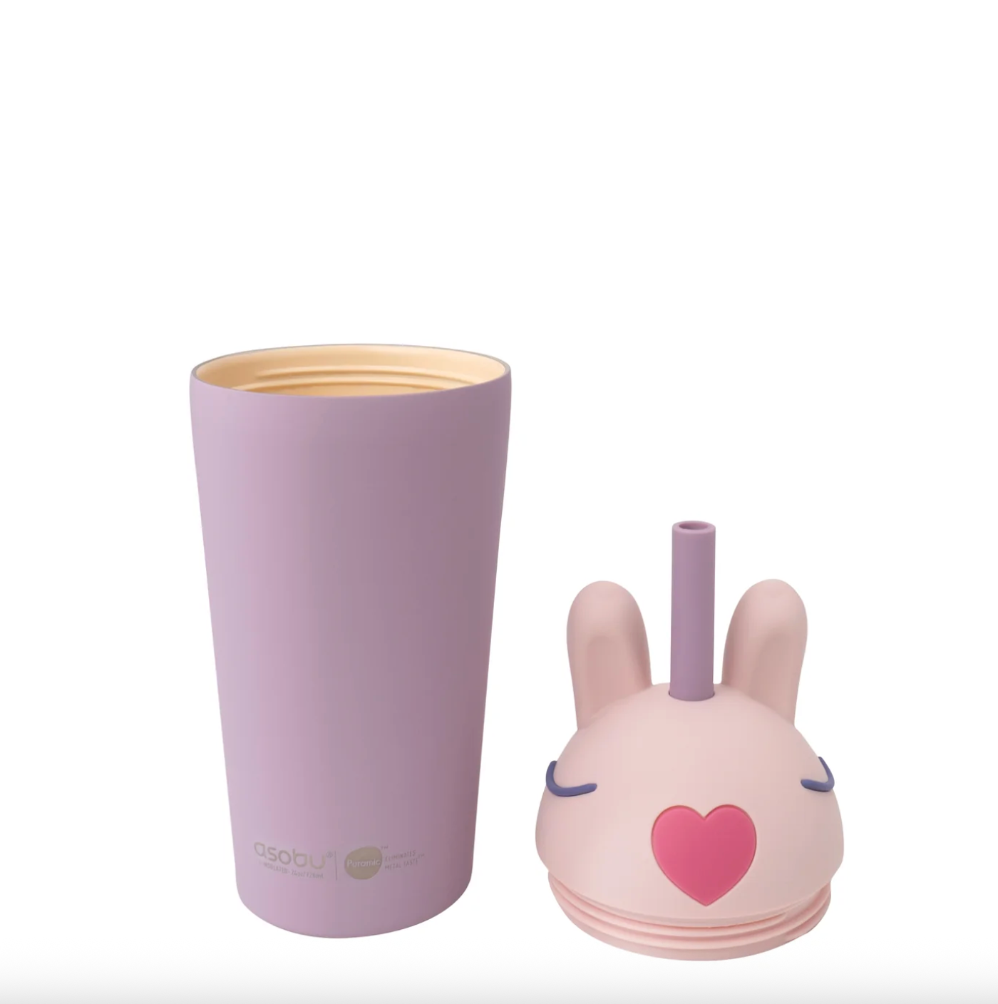 ASOBU Bunny Bestie Sippy Straw Tumbler 24oz | 720mL, Vacuum Insulated