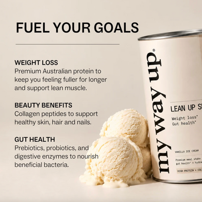 My Way Up Lean Up Weight Loss & Gut Health Shake 500g, French Vanilla Cream Flavour