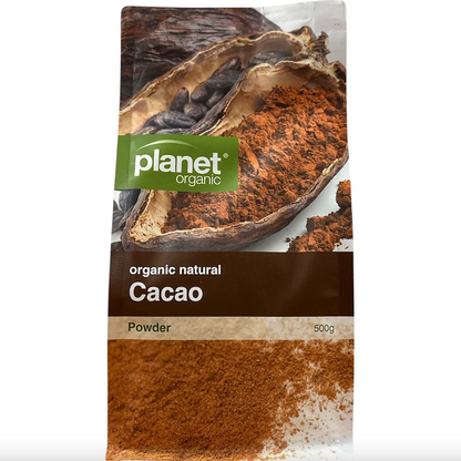 Planet Organic Cacao Powder 175g Or 500g, Full Flavour & Non Alkalised