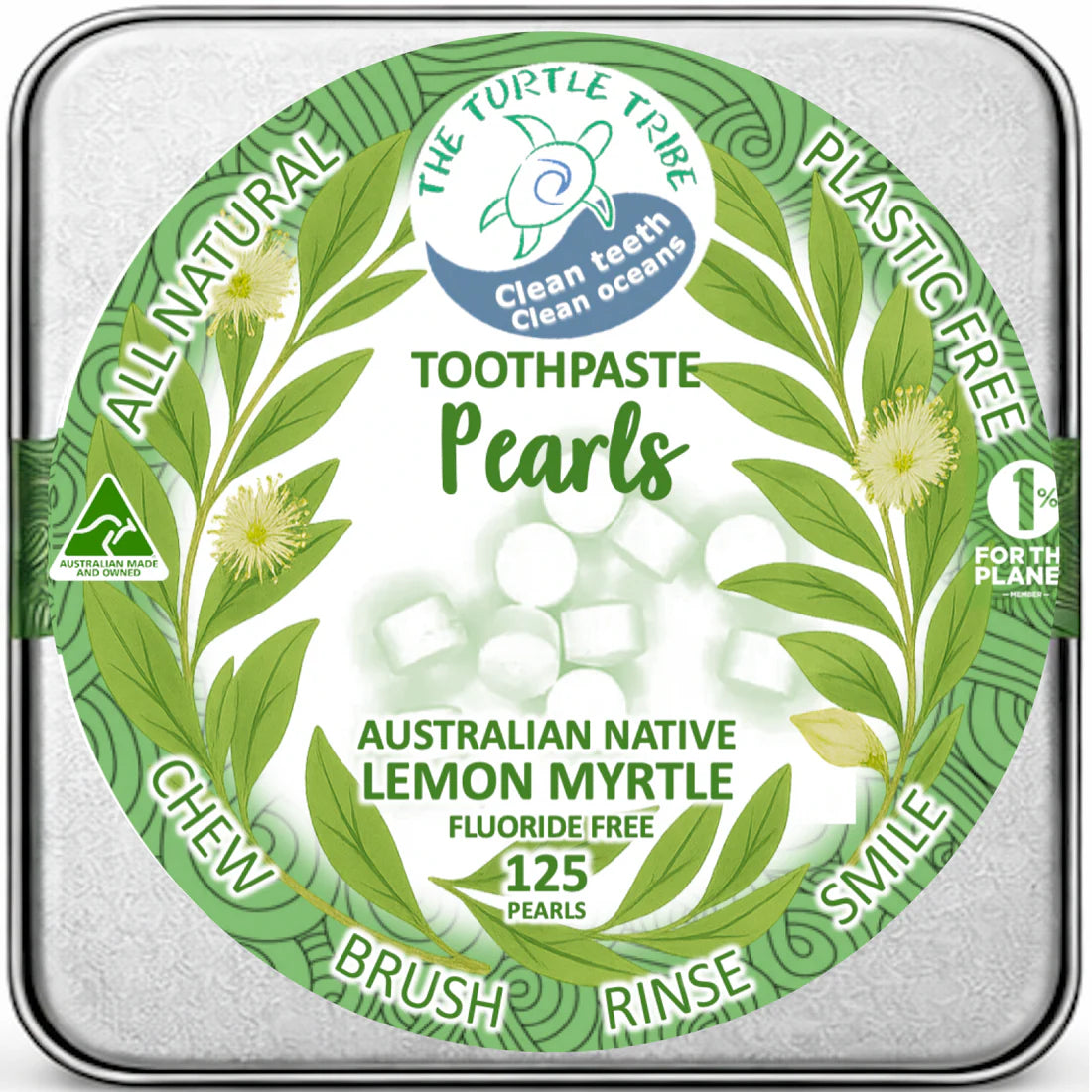 The Turtle Tribe Fluoride Free Toothpaste Pearls 125 Pearls, Please Select Your Flavour