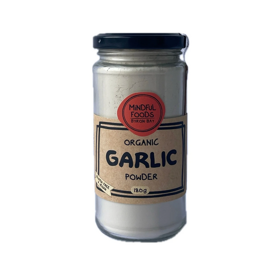 Mindful Foods Certified Organic Garlic Powder 180g, Enhance Your Meals