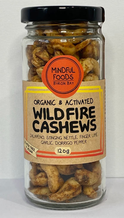 Mindful Foods Organic & Activated Wildfire Cashews 300g Or 550g , With Jalapeno & Finger Lime