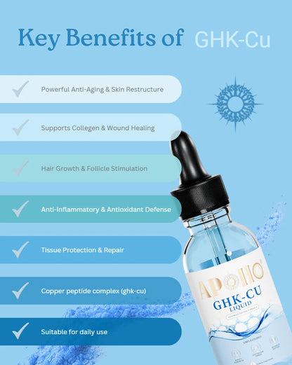 Apollo GHK-CU Edible Liquid 60mL, Copper Peptide Blueberry Flavour