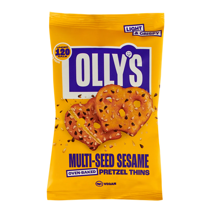 Olly's Pretzel Thins 140g, Multi-Seed Sesame Flavour