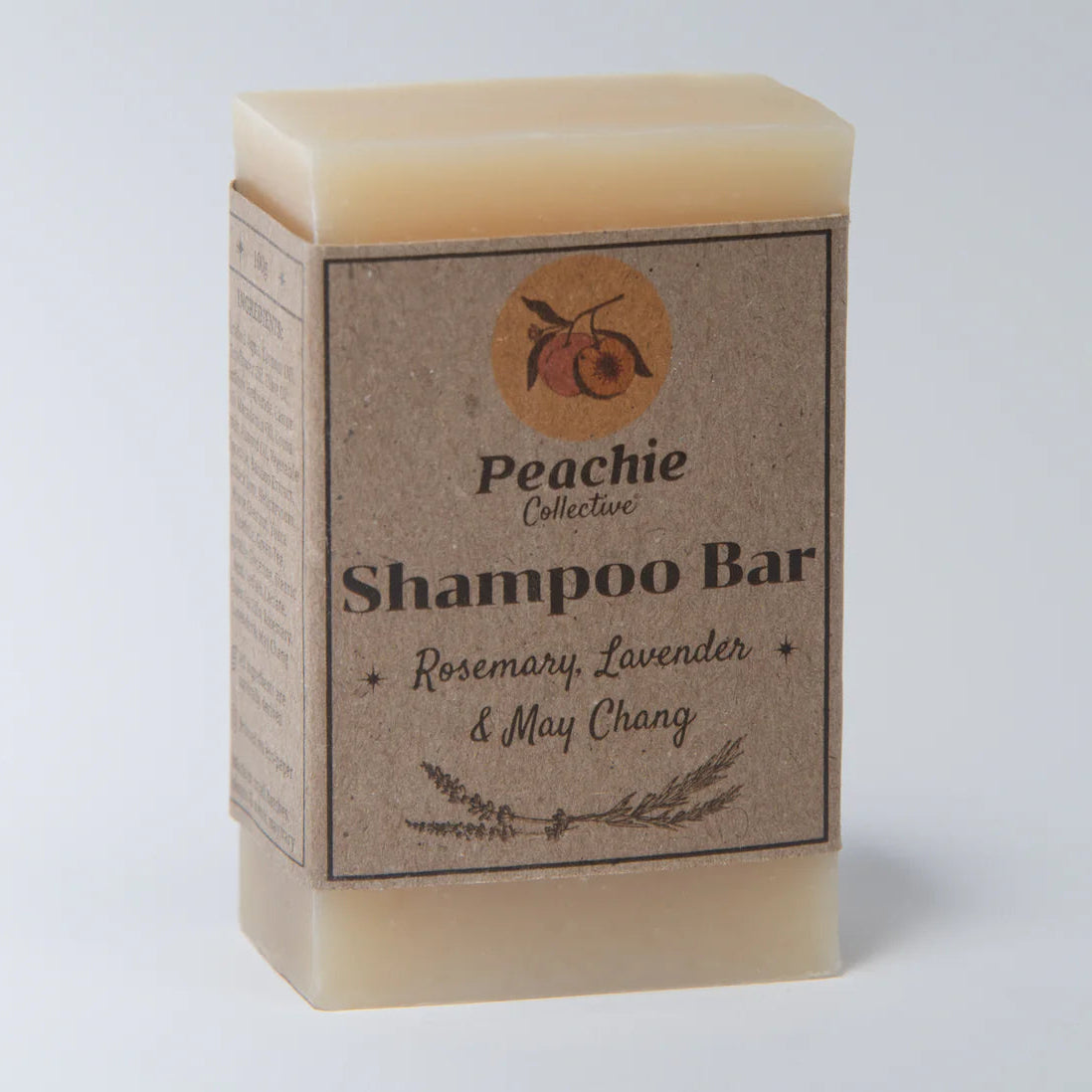 Peachie Collective Shampoo Bar 100g, With Rosemary, Lavendar & May Chang