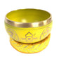 Tibetan Singing Bowl 10cm, Brass Chakra With Matching Cushion & Striker; Green Or Yellow Available