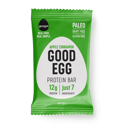 Googy's Good Egg Protein Bar 55g, Apple Cinnamon Flavour
