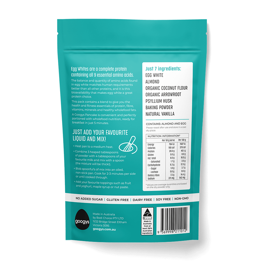 Googys Good Morning Original Protein Pancakes 250g, 20g Protein Per Serve