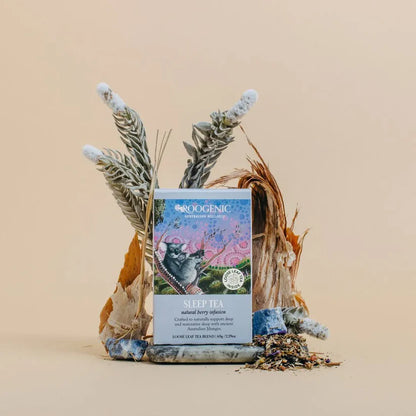 Roogenic Australian Wellness Sleep Tea Loose Leaf Tea Blend 65g, To Support Deep Sleep With A Natural Berry Infusion