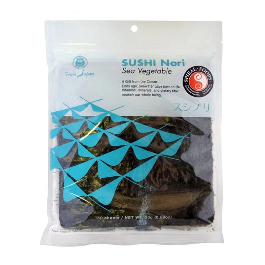 Spiral Foods Sushi Nori Sheets 25g, Toasted Contains 10 Sheets