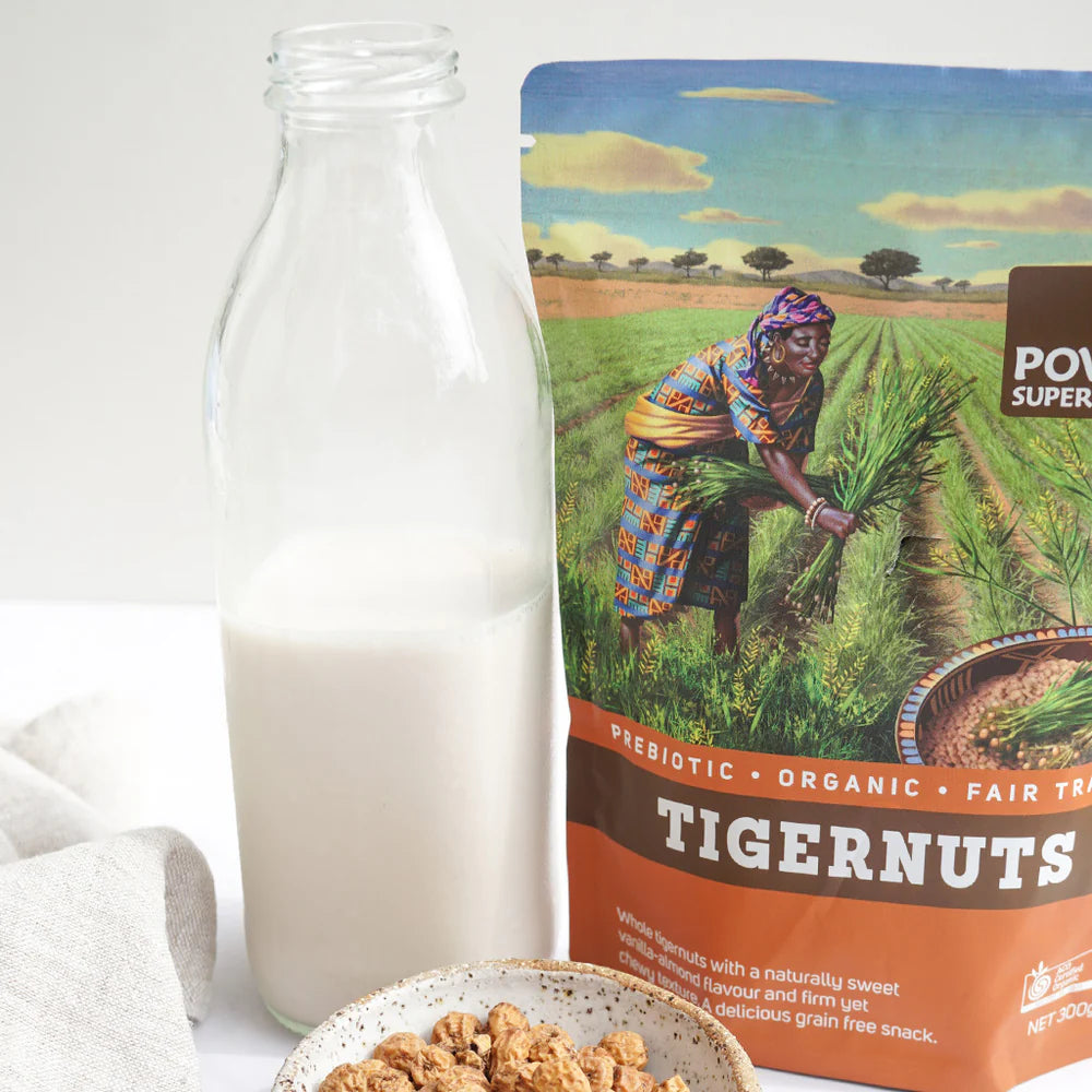 Power Super Foods Certified Organic Tigernuts 300g, A Delicious Grain-Free Snack
