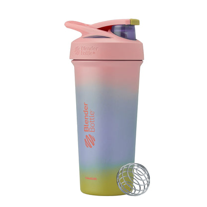 Blender Bottle Strada™ SLEEK Stainless Steel & Insulated 24oz / 710mL, Spill-Proof With A Lockable Flip Cap; Please Choose Your Colour