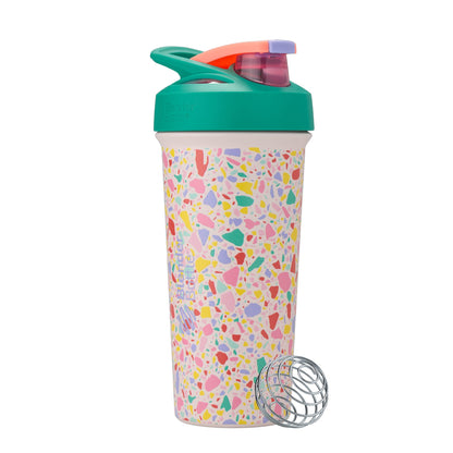 Blender Bottle Strada™ SLEEK Stainless Steel & Insulated 24oz / 710mL, Spill-Proof With A Lockable Flip Cap; Please Choose Your Colour