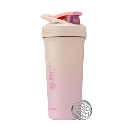 Blender Bottle Strada™ SLEEK Stainless Steel & Insulated 24oz / 710mL, Spill-Proof With A Lockable Flip Cap; Please Choose Your Colour
