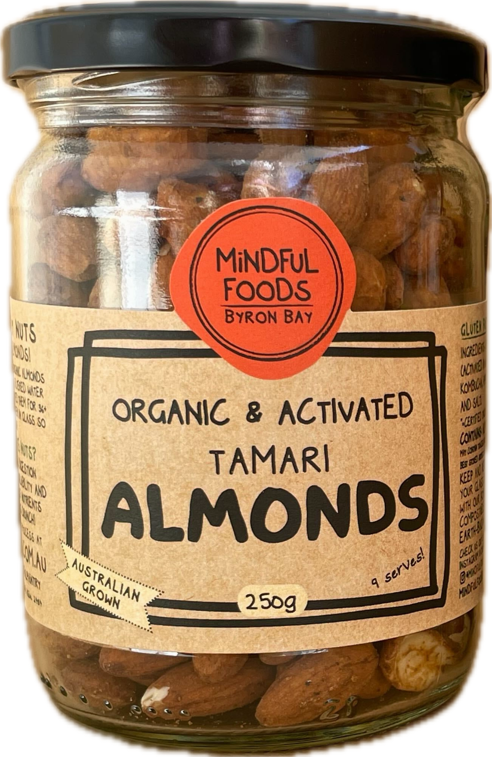 Mindful Foods Organic & Activated Tamari Almonds 120g, 250g Or 500g, With Wild Harvested Wakame