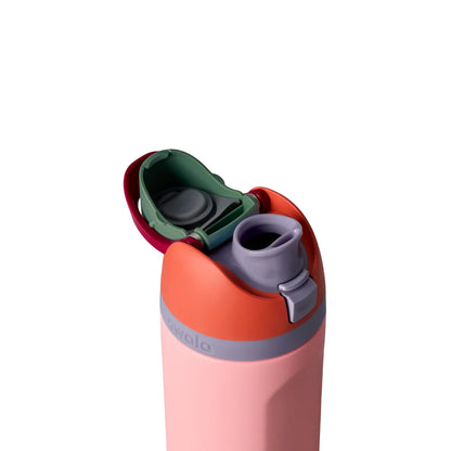 Owala FreeSip Stainless Steel Water Bottle 24oz Or 32oz, Sugar High {Red /Pink}