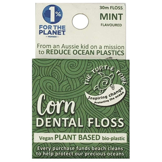 The Turtle Tribe Corn Dental Floss Mint 30m, Naturally Plant Based