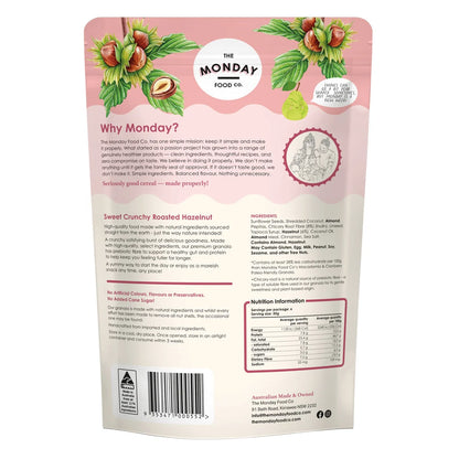 The Monday Food Low Carb Gourmet Granola 300g Or 800g, Crunchy Roast Hazelnut Flavour