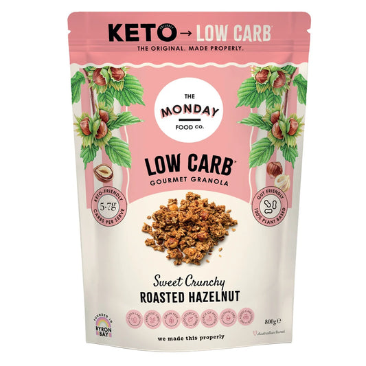 The Monday Food Low Carb Gourmet Granola 300g Or 800g, Crunchy Roast Hazelnut Flavour