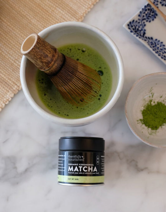 Thankfully Nourished Organic Premium Ceremonial Matcha Powder 30g, Nourish Your Body