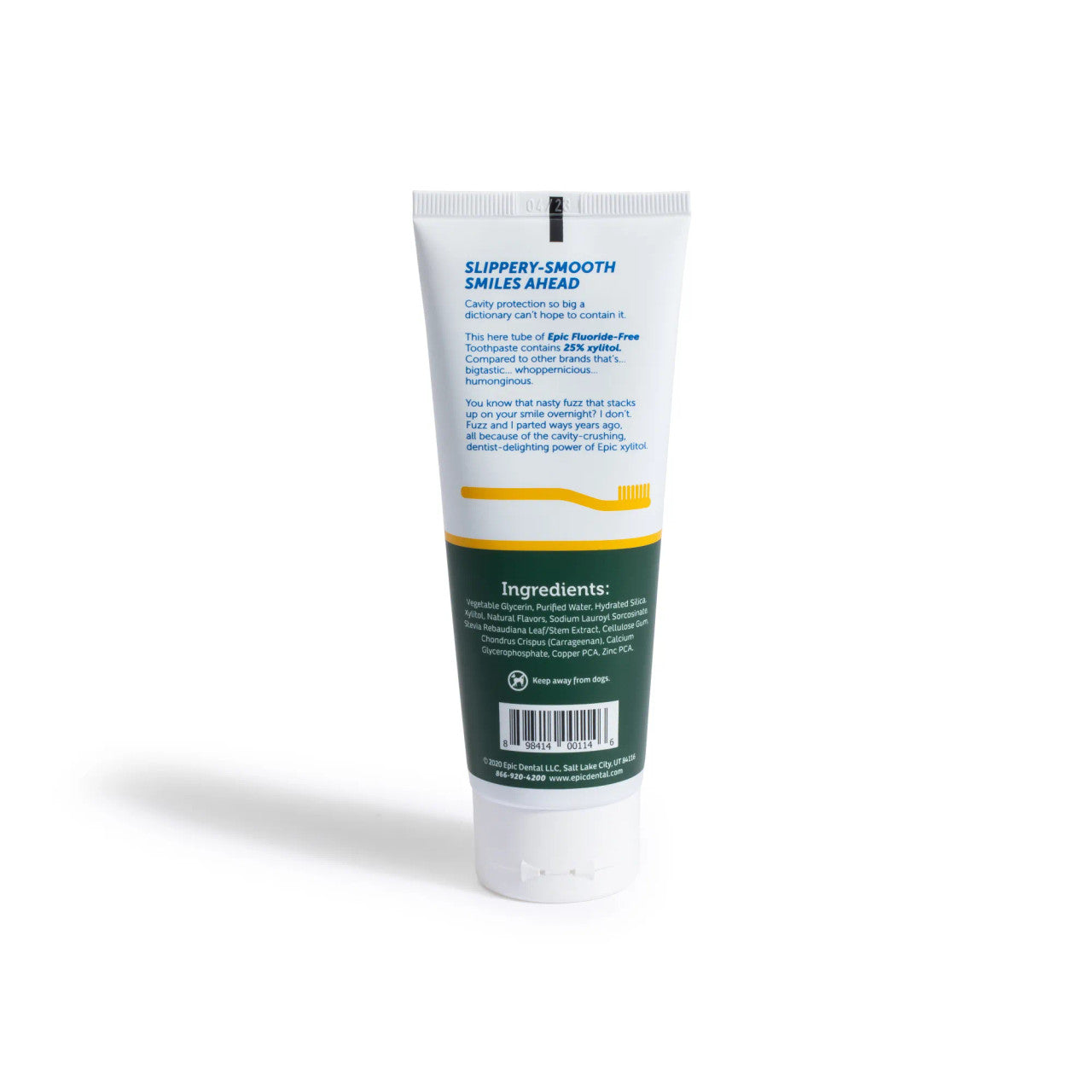 Epic Flouride-Free Toothpaste 4.9oz, Spearmint Flavour