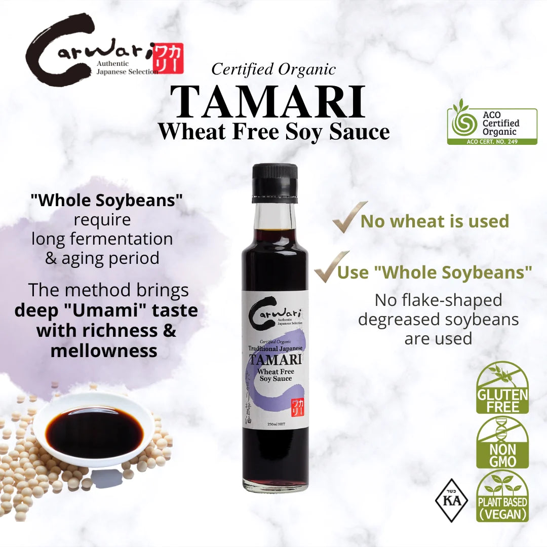 Carwari Traditional & Authentic Japanese Tamari (Wheat Free Soy Sauce ...