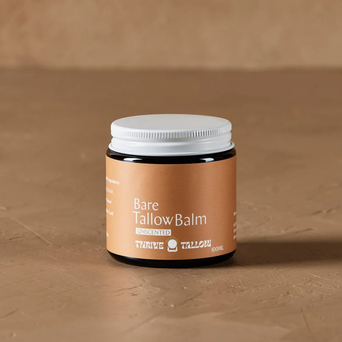 Thrive Tallow Unscented Bare Tallow Balm 100mL, With Organic Jojoba Oil