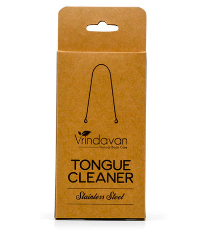 Vrindavan Oral Hygiene Tongue Cleaner; Effective Against Bad Breath With A Choice Of Either Stainless Steel Or Copper