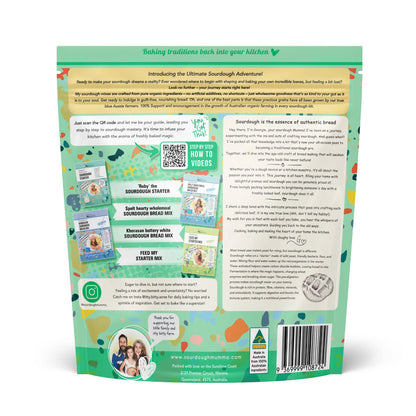 Sourdough Mumma Organic Sourdough Bread Making Kit Traditional 1.52kg, Complete Starter Bake Set
