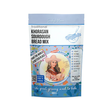 Sourdough Mumma Organic Khorasan Sourdough Bread Mix Traditional 500g, Ancient Grain Artisan Loaf