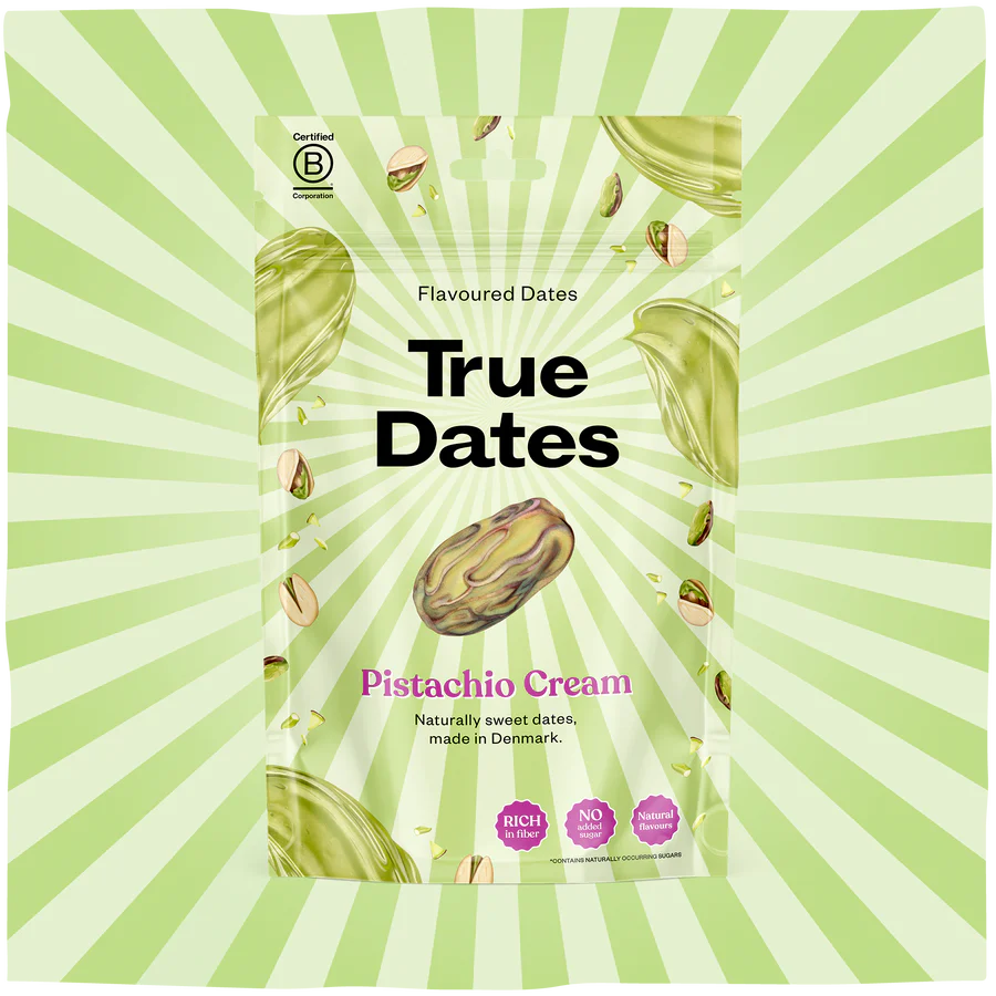 True Dates PIstachio Cream Flavoured Dates 100g, Naturally Sweet