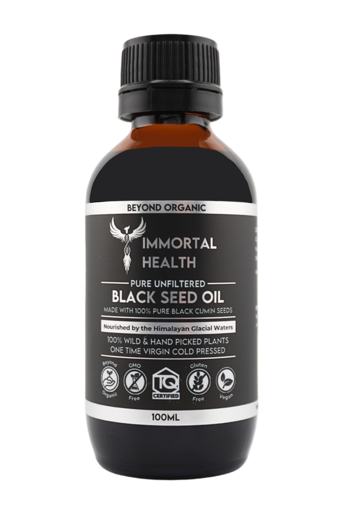 Immortal Health Pure Unfiltered Black Seed Oil 100mL Or 200mL, TQ Certified