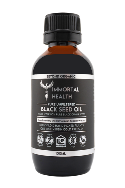 Immortal Health Pure Unfiltered Black Seed Oil 100mL Or 200mL, TQ Certified