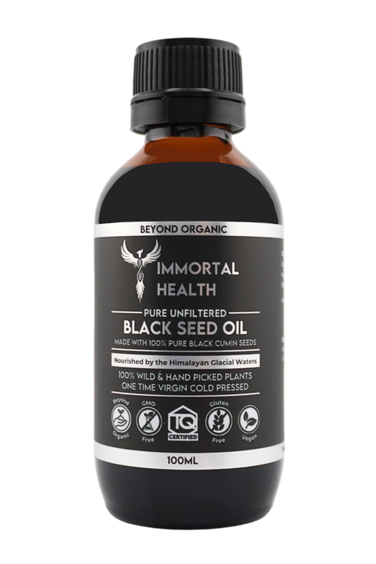 Immortal Health Pure Unfiltered Black Seed Oil 100mL Or 200mL, TQ Certified