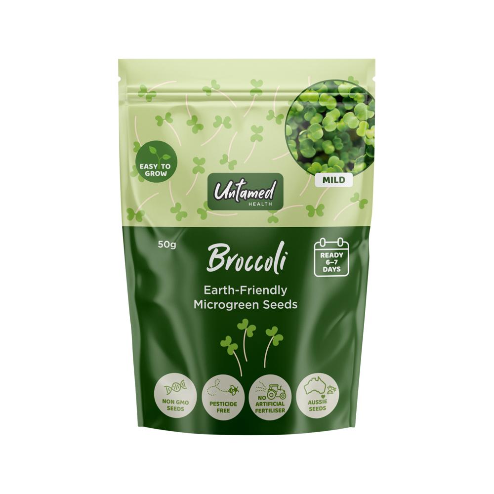 Untamed Health Earth-Friendly Sprouting Seeds 50g Or 100g, Broccoli Seeds