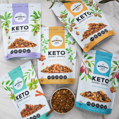 The Monday Food Co Keto Gourmet Granola 300g Or 800g, Sweet Crunchy Macadamia Clusters Flavour