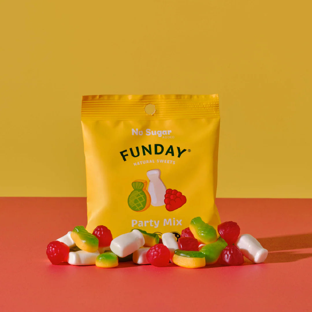 Funday Natural Sweets Party Mix Flavoured Gummies 50g, No Sugar Added