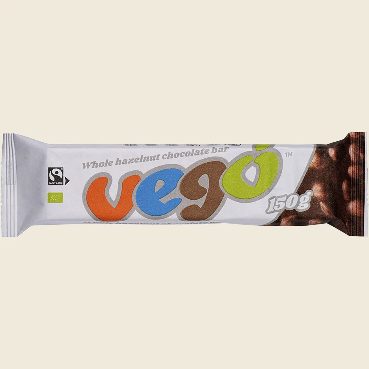 Vego Certified Organic Whole Hazelnut Chocolate Bar 65g Or 150g, Smooth & Creamy Chocolate