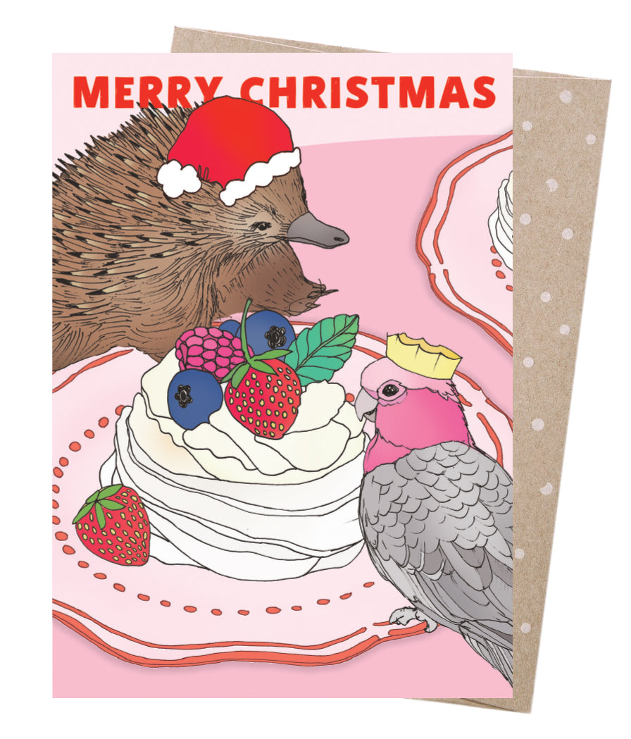 Earth Greetings Christmas Dessert Card, Victoria McGrane Collection (Includes One Card & One Kraft Envelope)