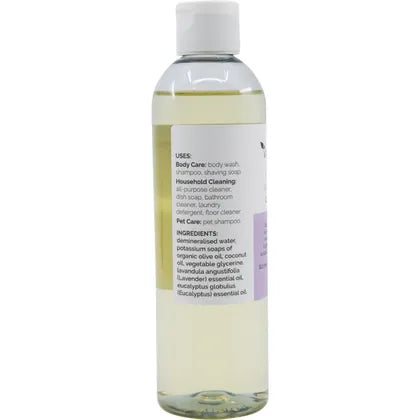 Vrindavan Castile Soap Lavender & Eucalyptus 250mL, A Refreshing Blend With Lavender