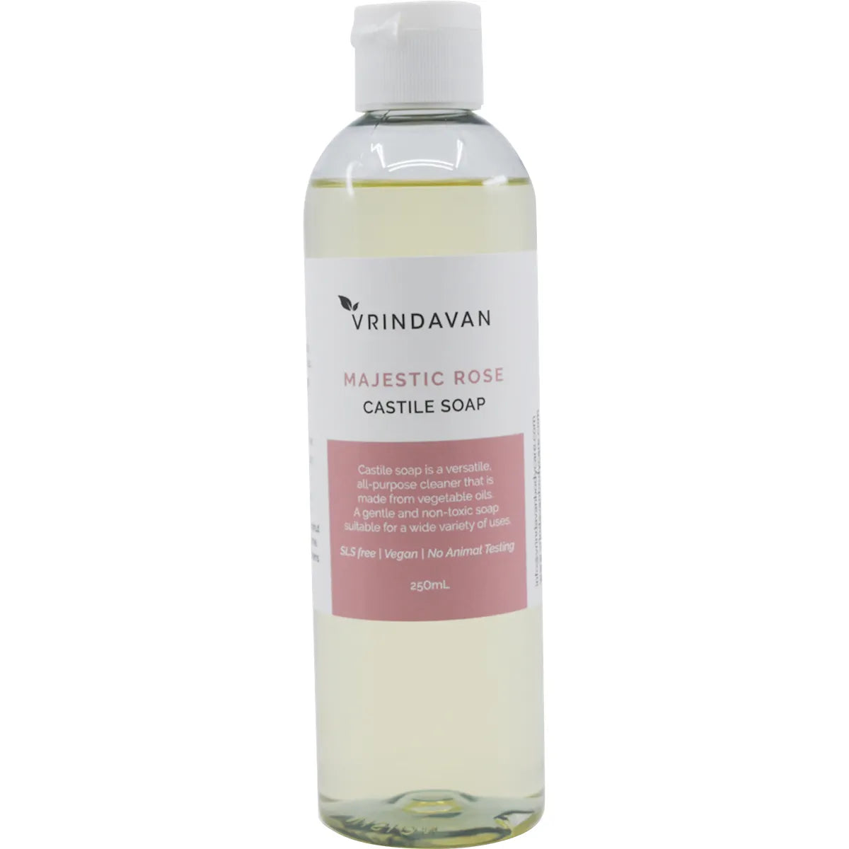 Vrindavan Castile Soap Majestic Rose 250mL, Gentle On The Skin With Rose
